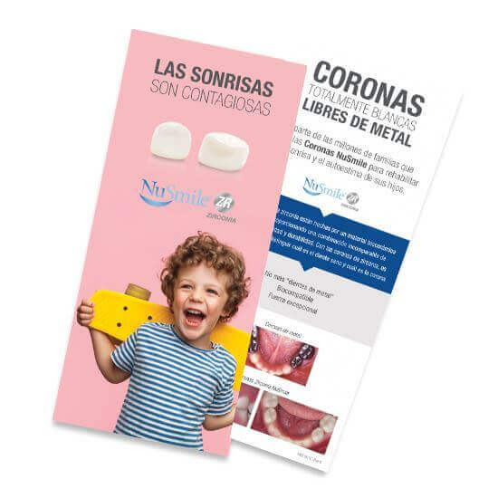 NuSmile ZR Crown Spanish  Brochures for Parents, Pack of 50